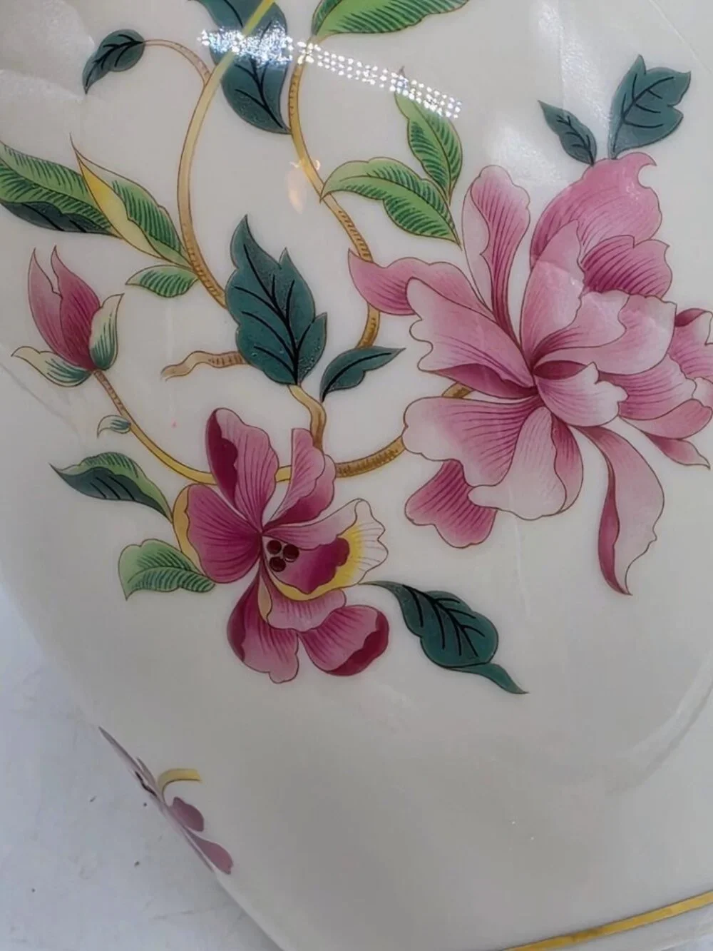 Lenox Small 6.25” Vase Barrington Collection Floral Pink Peonies Made in USA